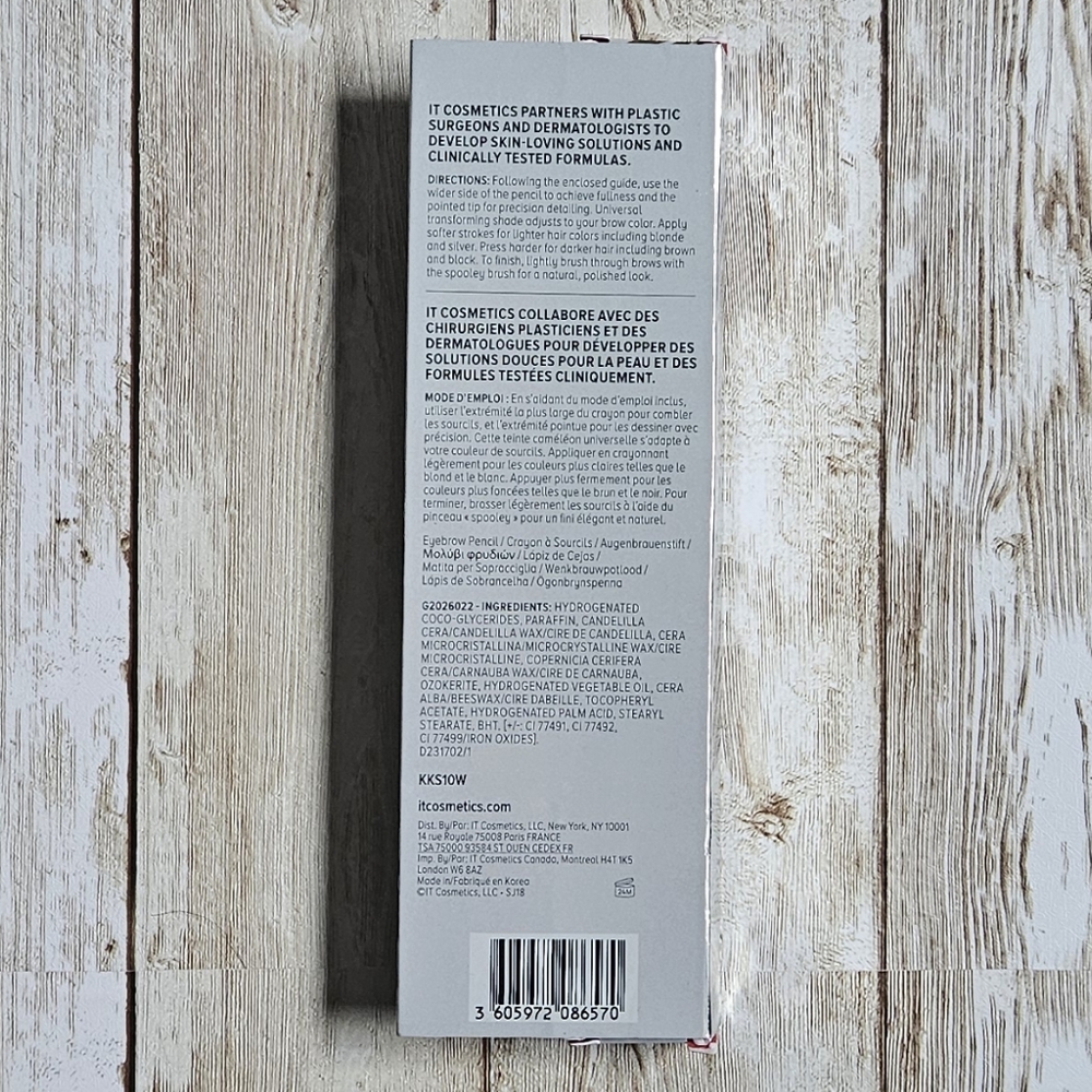 NIB IT Cosmetics Brow PowerFULL Eyebrow Pencil - Universal Taupe - Picture 2 of 4